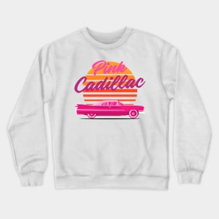 Pink Cadillac - Classic vintage caddy at sunset Crewneck Sweatshirt